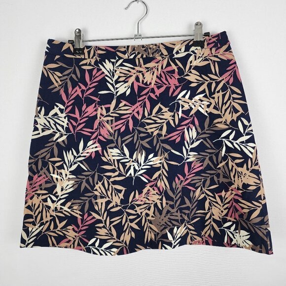Margaret M Leaf Print Mini Skirt MP - Picture 1 of 4